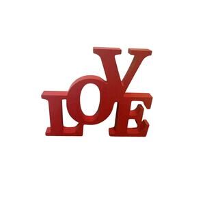 Red Love Sculpture